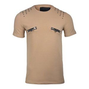 WORTHY ZIP TEE - TAN
